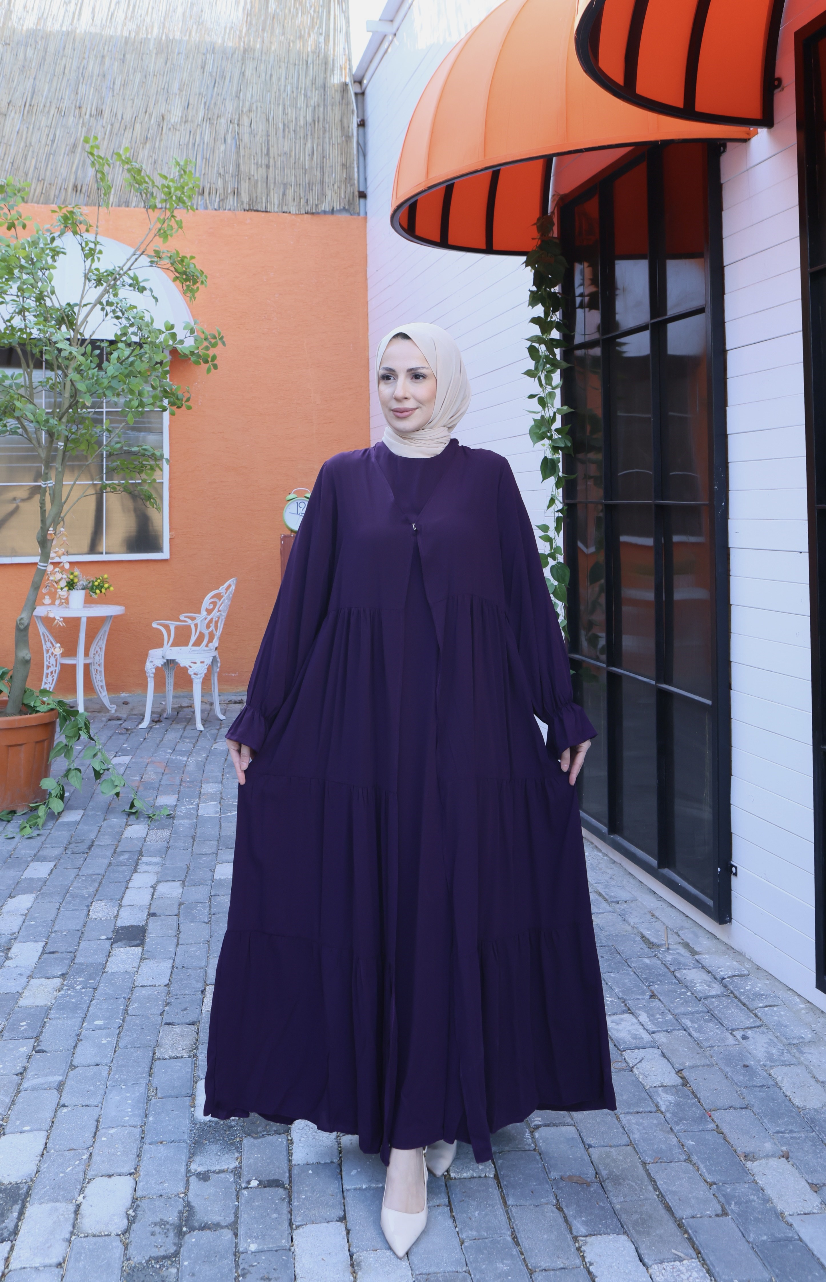 İçi Yarım Kol  Umre Takımı Mürdüm   HNT7050