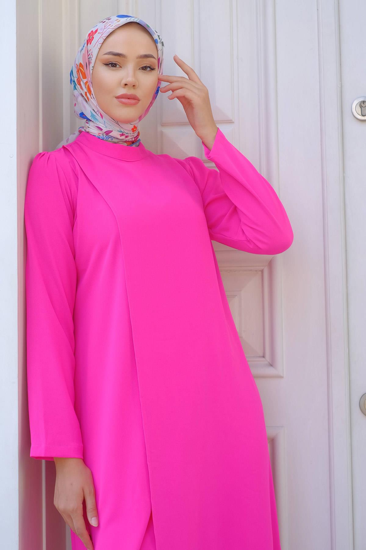 İkili Krep Takım Fuşya HM2221