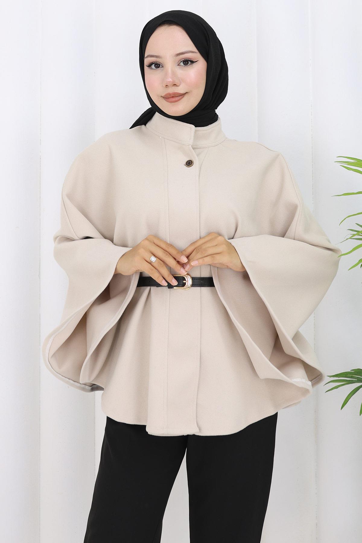 Kemerli Kaşe Panço Bej HM2842