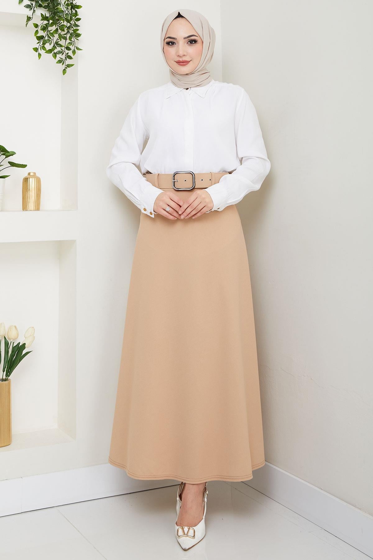 Kemerli Mevlana Etek Bej HM2370