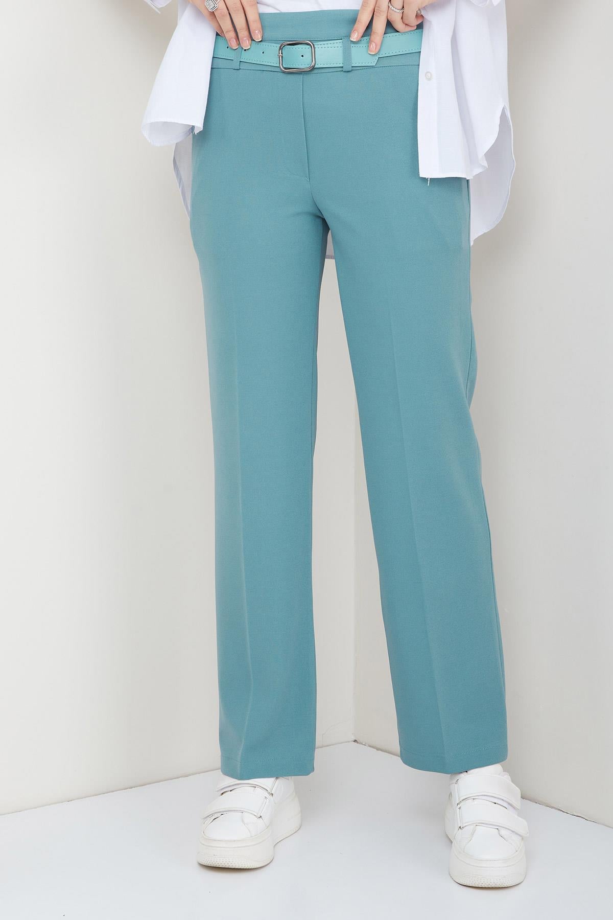 Kemerli Scuba Pantolon Mint