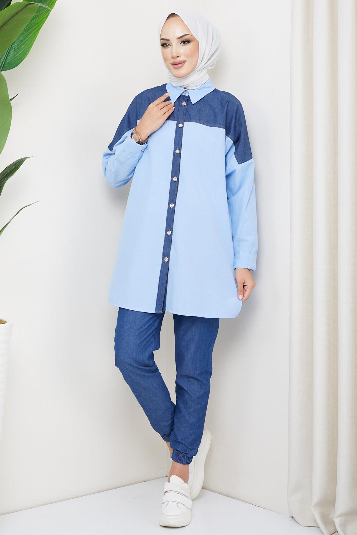 Kot Garnili Tunik Bebe Mavisi HM2214