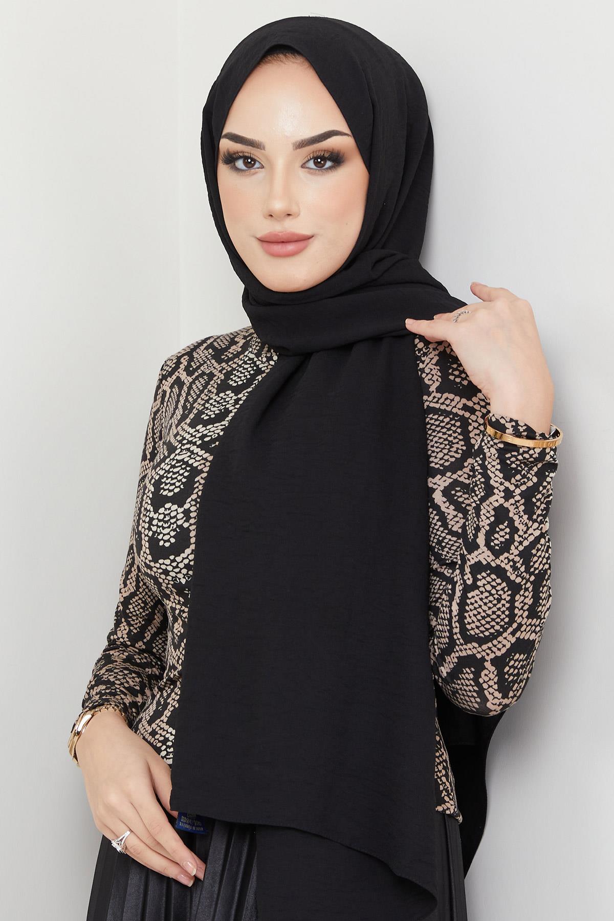 Leopar Desen Balıkçı Yaka Body Bej