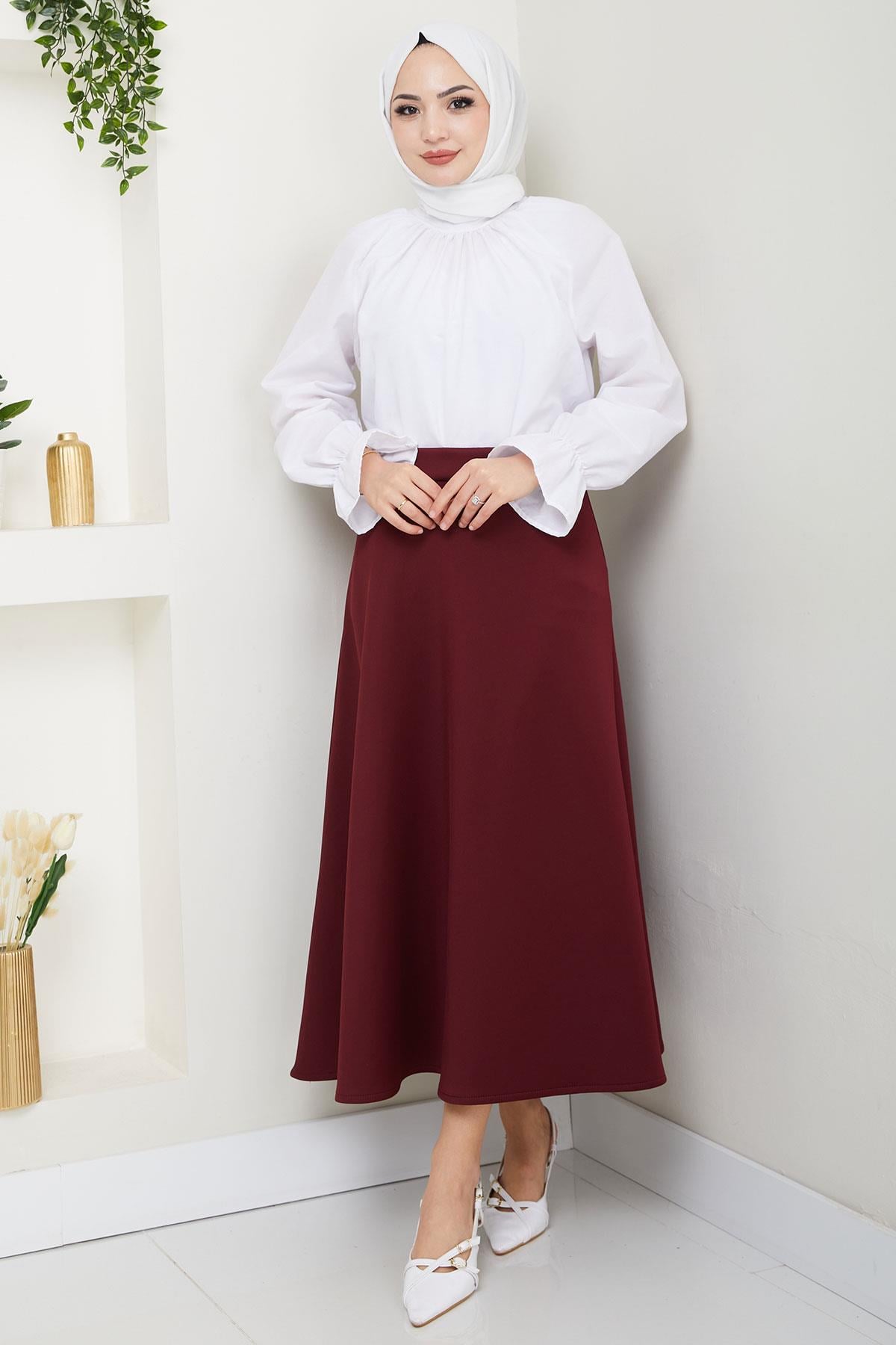 Mevlana Etek Bordo HM2714