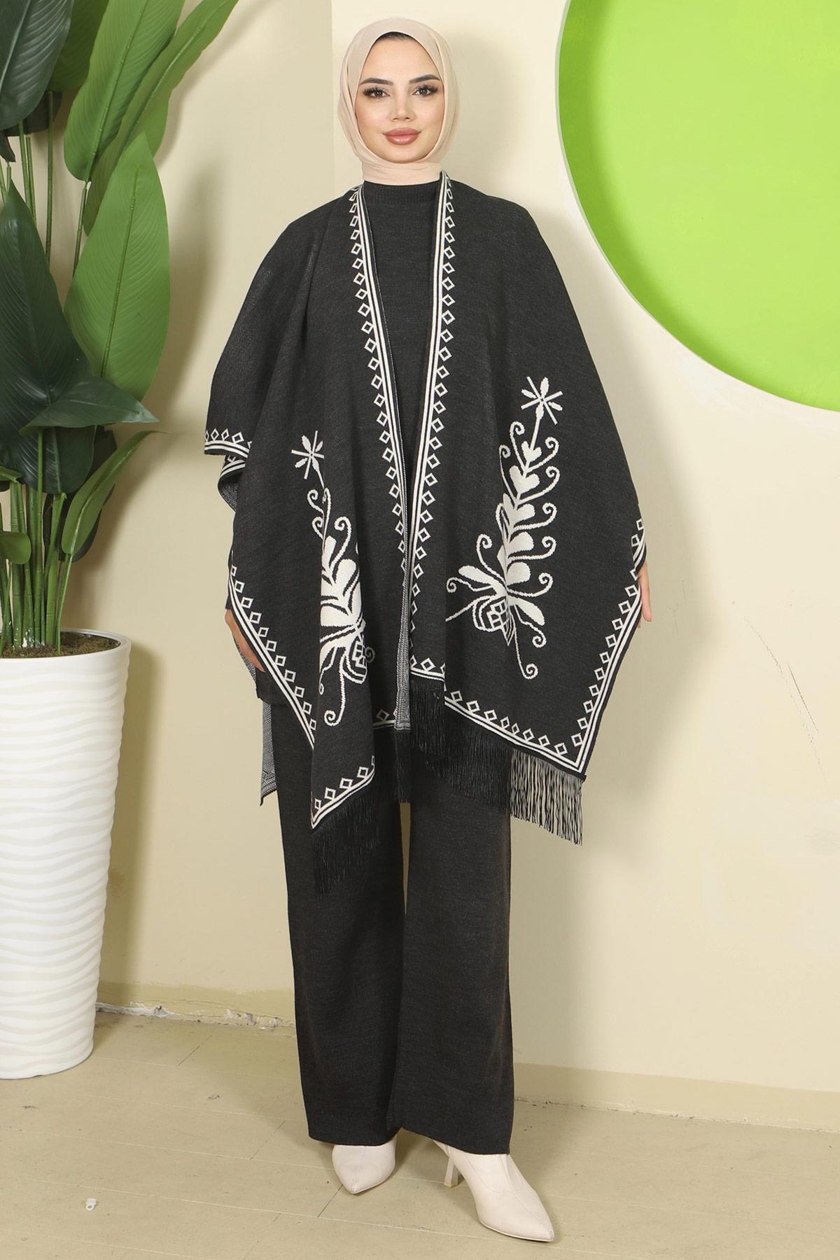 Pançolu Üçlü Triko Takım Antrasit HM2814