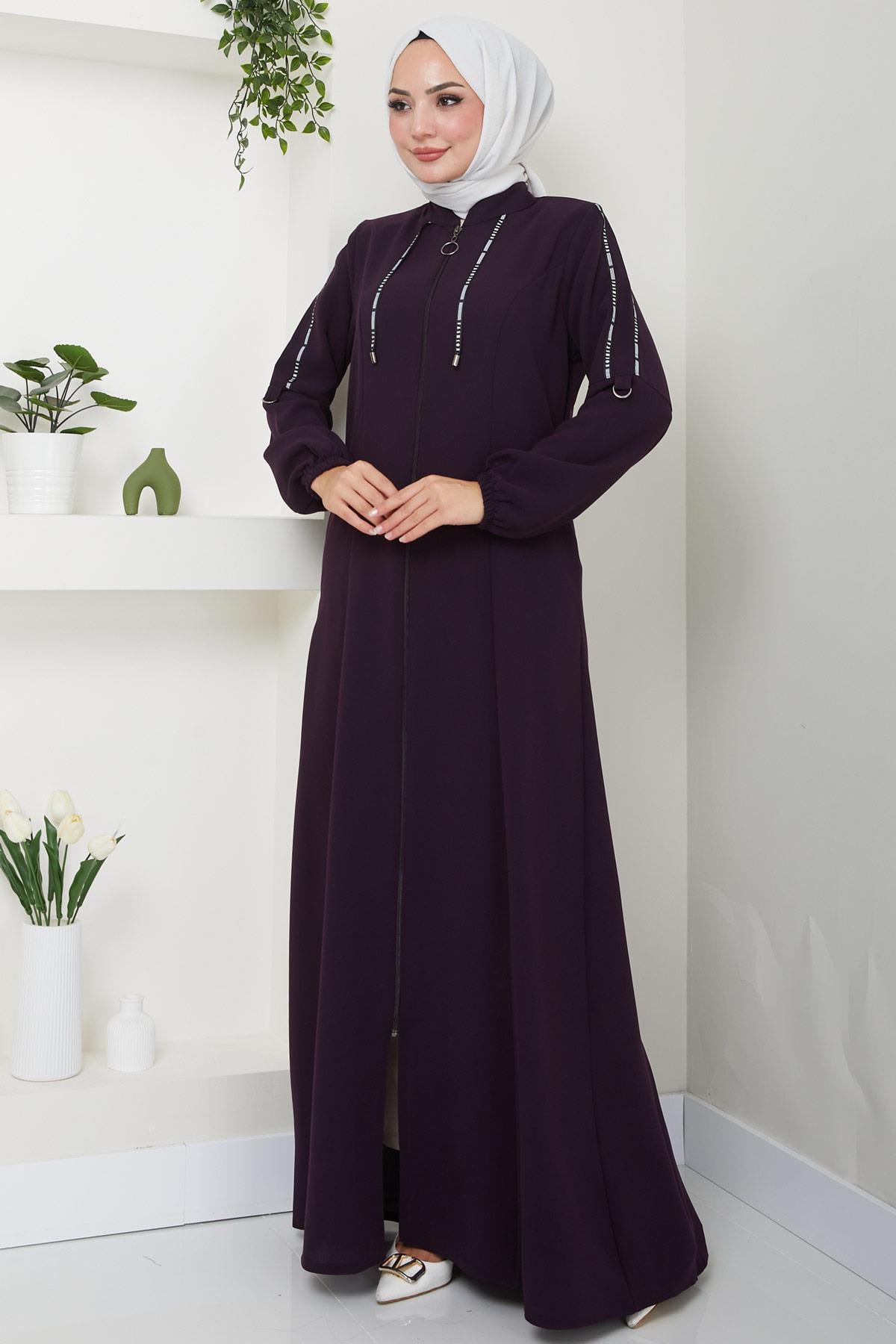 Şeritli Spor Ferace Mürdüm HM2483