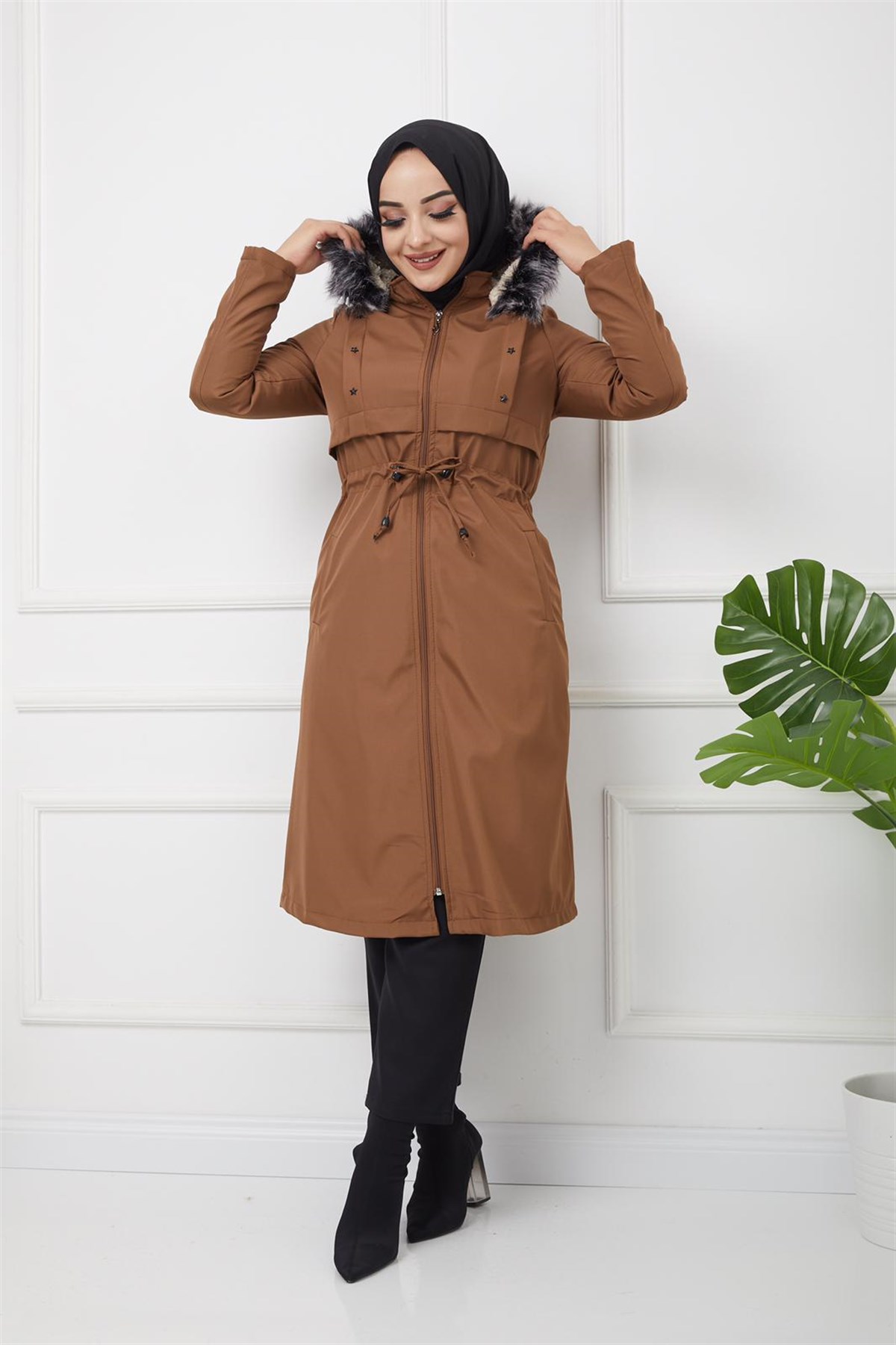 Yıldızlı Yağmurluk Bondik Mont Camel