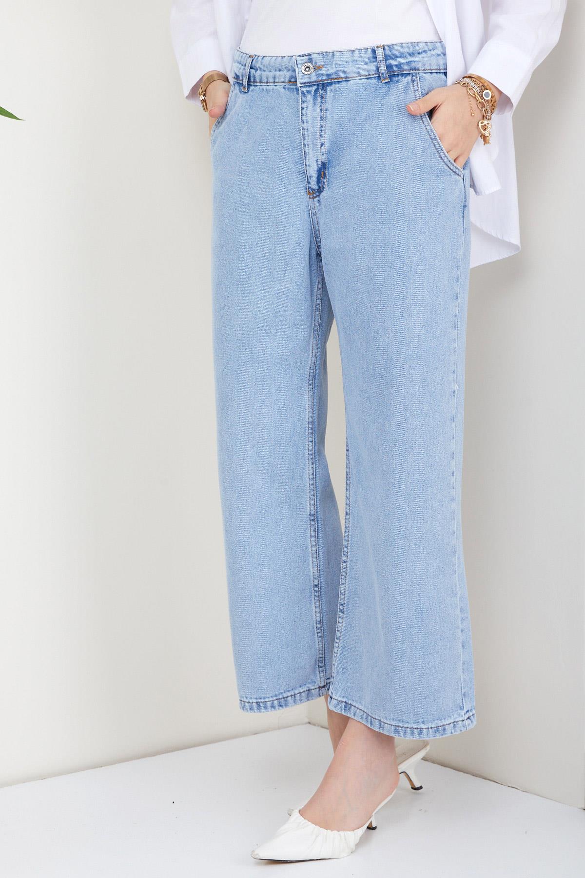 Yüksek Bel Wide Leg Kalıp Pantolon