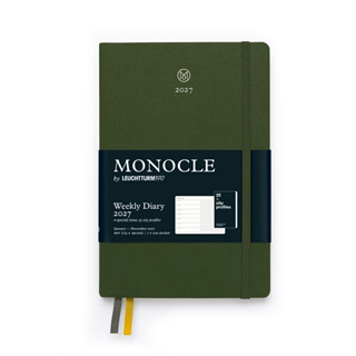 Leuchtturm1917 Monocle 2027 B6+ Sert Kapak English 2027 Haftalık Ajanda Olive 400465