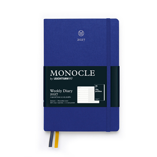 Leuchtturm1917 MONOCLE Weekly Planner & Notebook Monocle, Paperback (B6+) 2027 Cobalt Blue İngilizce 400466
