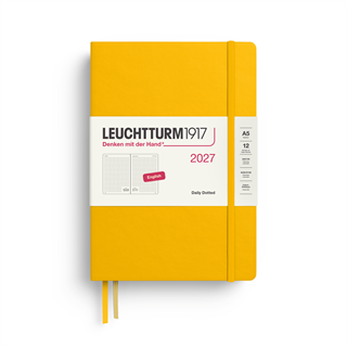 Leuchtturm1917 Planner 2027 - 12M Günlük Planner Noktalı Medium A5 2027 İngilizce Sunflower 400335