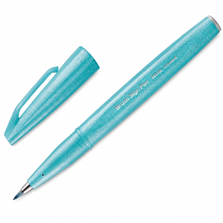 Pentel Brush Sign Fırça Uçlu Keçeli Kalem SES15C Sky Blue