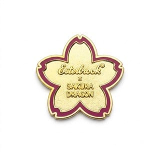 Esterbrook Sakura Dragon Lapel Pin Yaka Rozeti Flower
