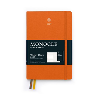 Leuchtturm1917 Monocle 2027 B6+ Sert Kapak English 2027 Haftalık Ajanda Orange 400464