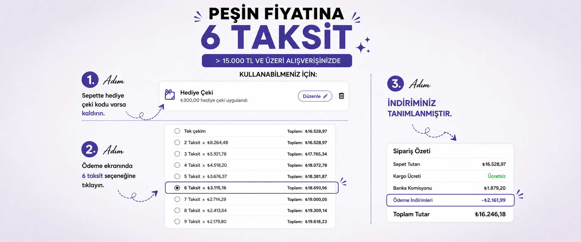6 Taksit Kampanyası
