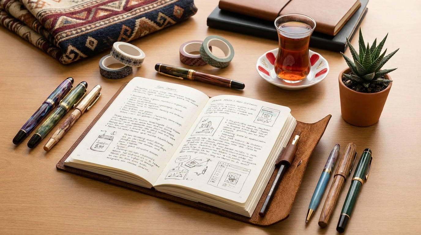 journaling nedir,journaling nasıl yapılır,journaling malzemeleri türkiye,defter journaling