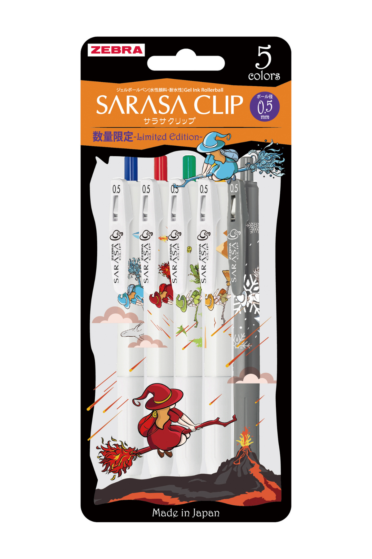 ガラリ　5枚 Zebra Sarasa Clip 0.5 Witch 5'li Set Jel Kalem Seti