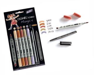 Copic Ciao Marker Çizim Kalemi Seti 5+1 Set Manga 4