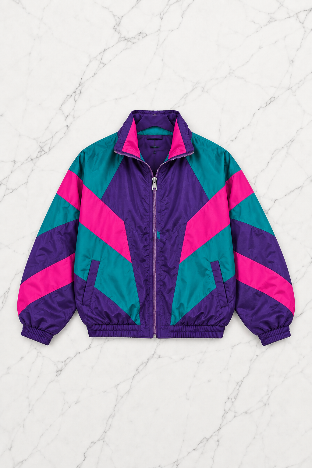 80s Vibe Colorblock Unisex Oversize Ceket