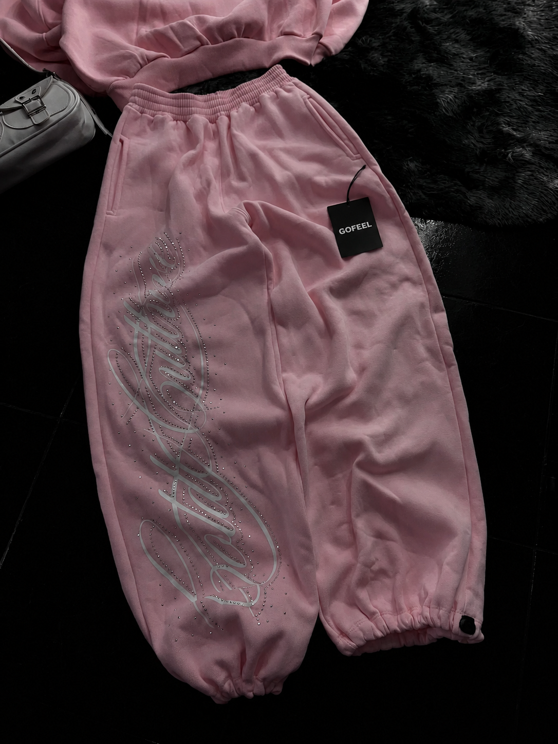 Angel Taşlı Baggy Unisex Eşofman Altı