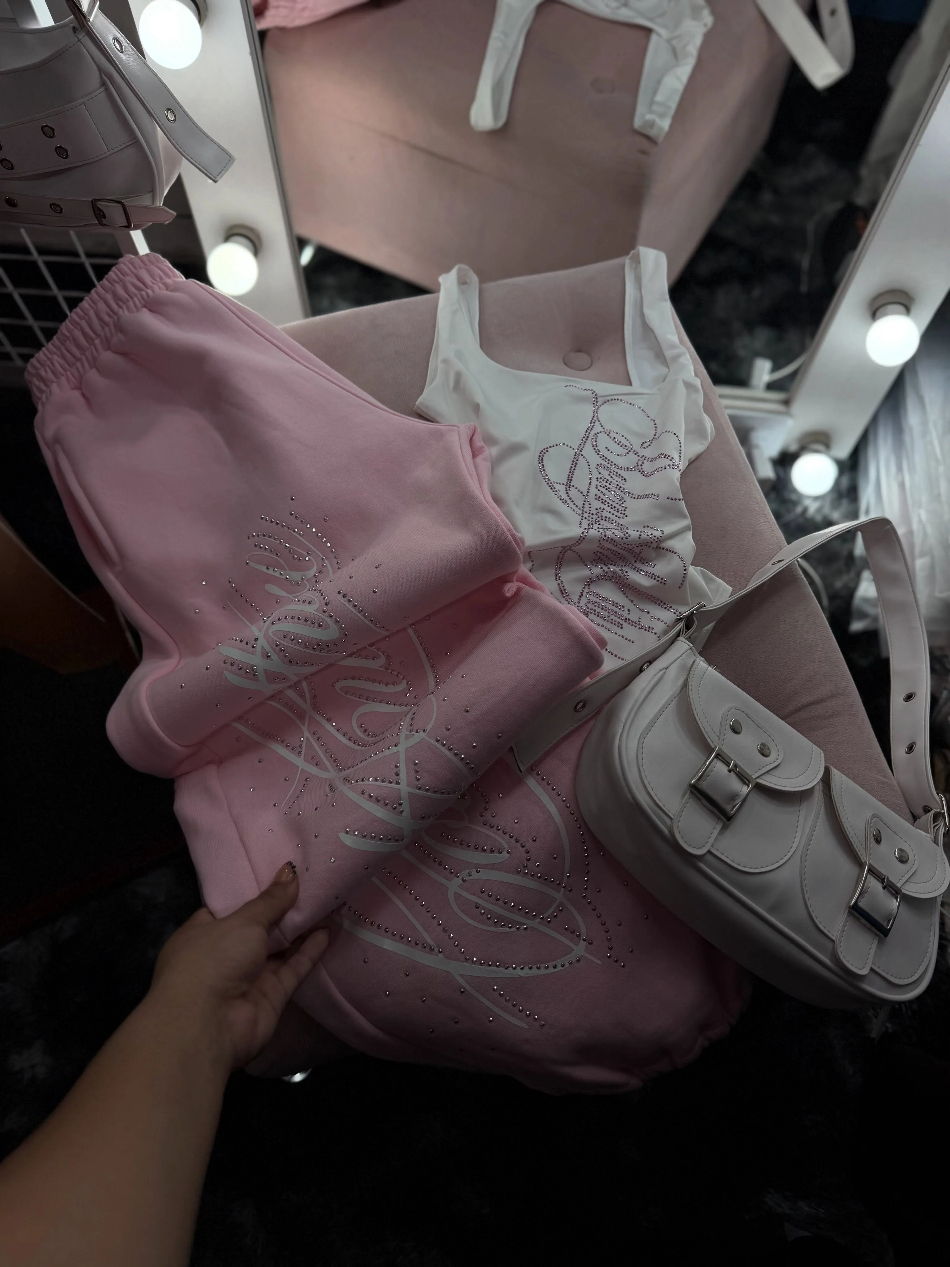 Angel Taşlı Baggy Unisex Eşofman Takımı