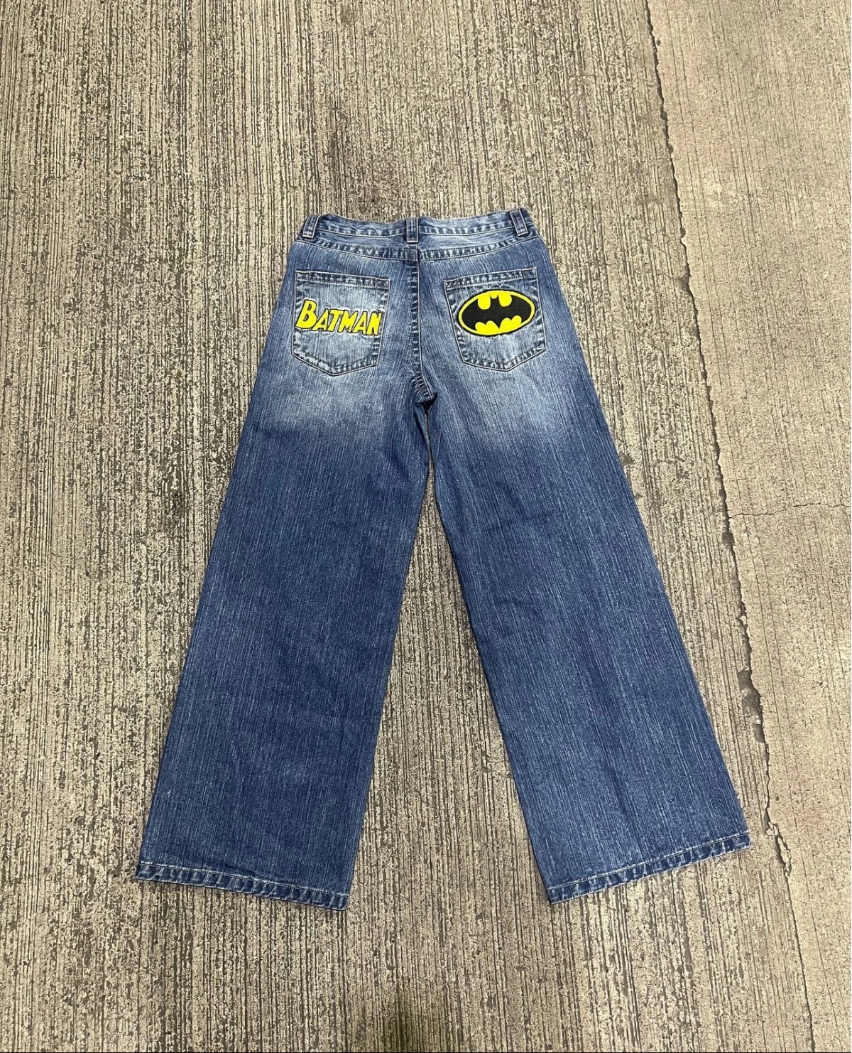 Batman - Spider-Man Detail Baggy Unisex Jean