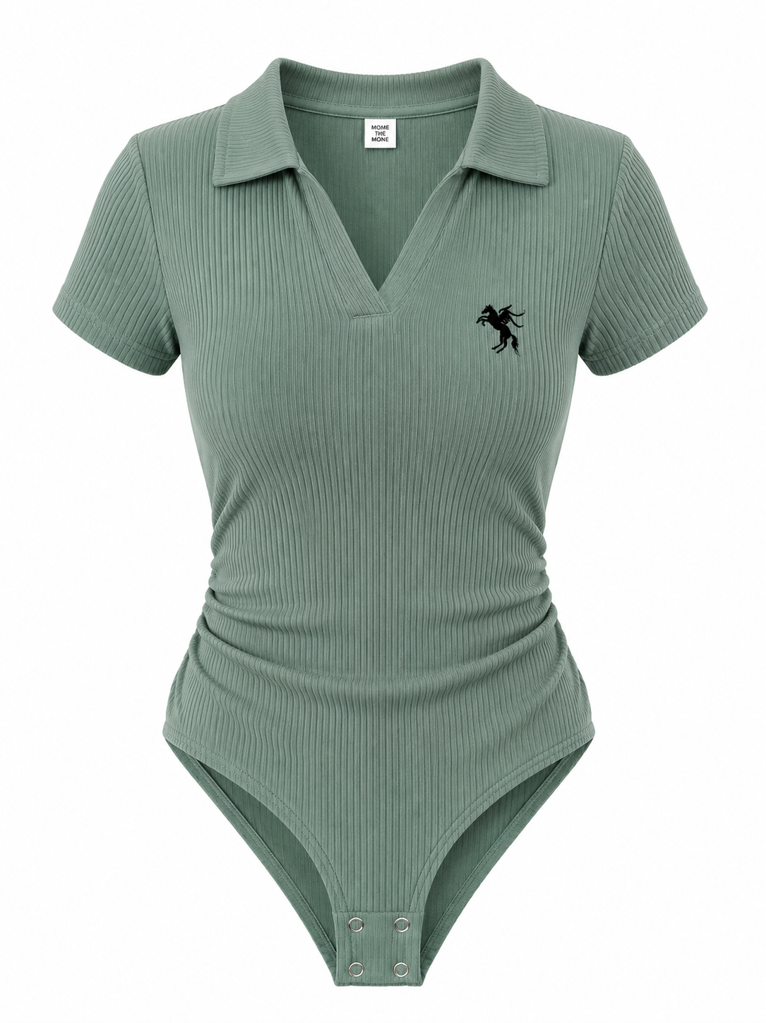 Bebe Mavisi Polo Yaka Fitilli Likralı Premium Zıbın