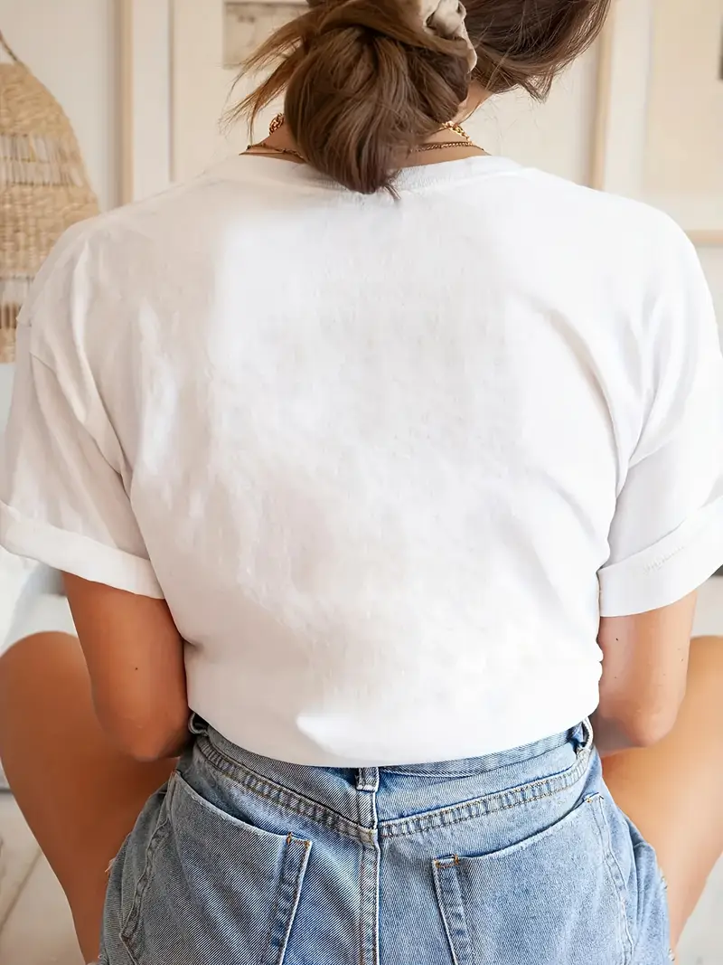 Beyaz Born To Read Baskılı Kısa Kol Oversize T-Shirt
