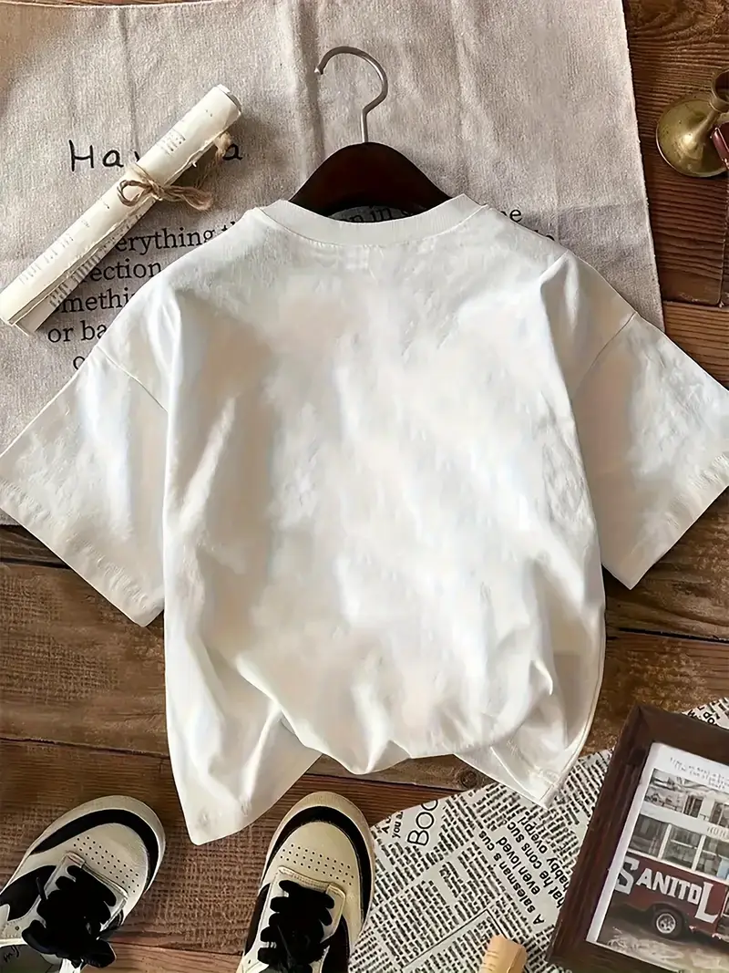 Beyaz Cherrıes Baskılı Kısa Kol Oversize T-Shirt