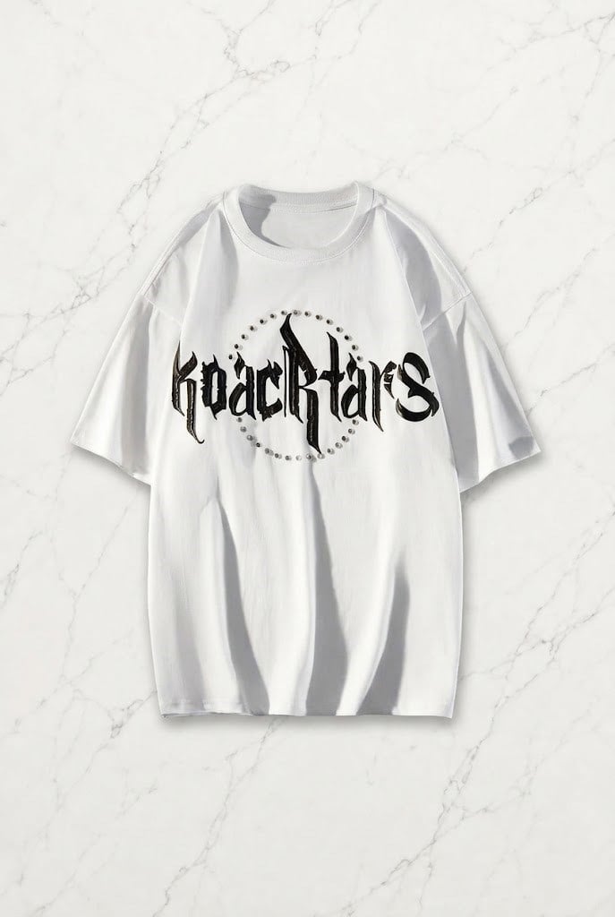 Beyaz Koacrtars Kısa Kol Oversize T-Shirt