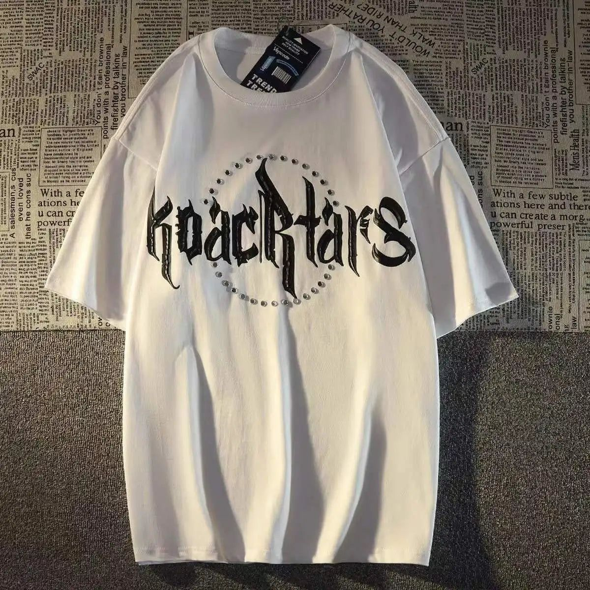 Beyaz Koacrtars Kısa Kol Oversize T-Shirt
