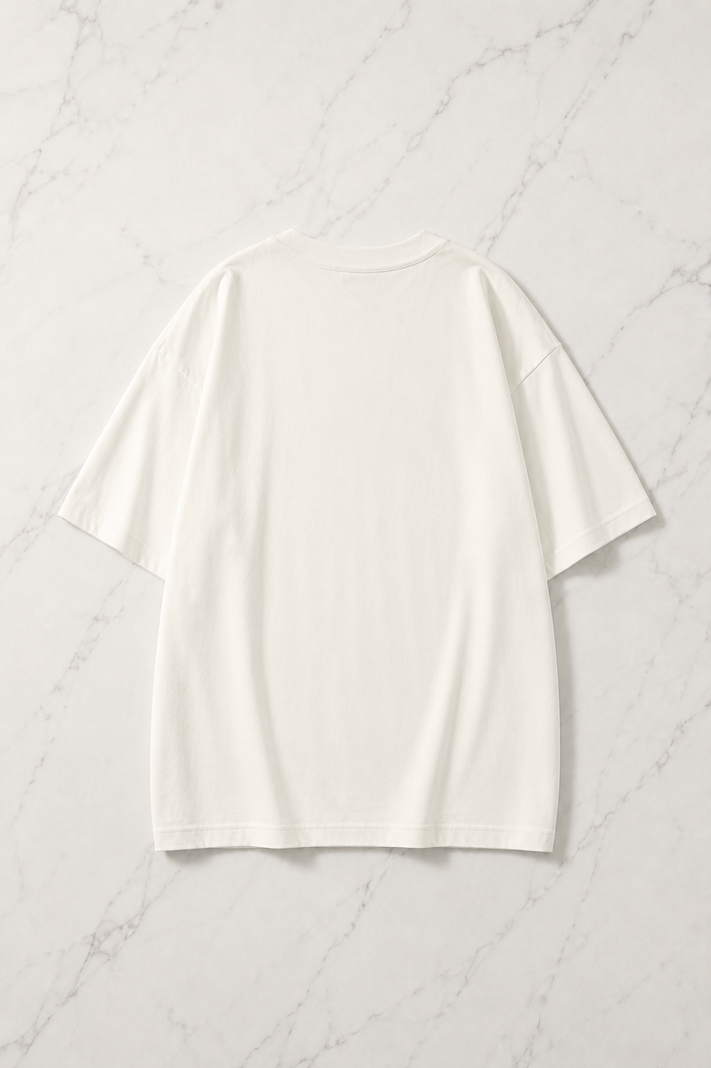 Beyaz Nuxok Baskılı Kısa Kol Oversize T-Shirt