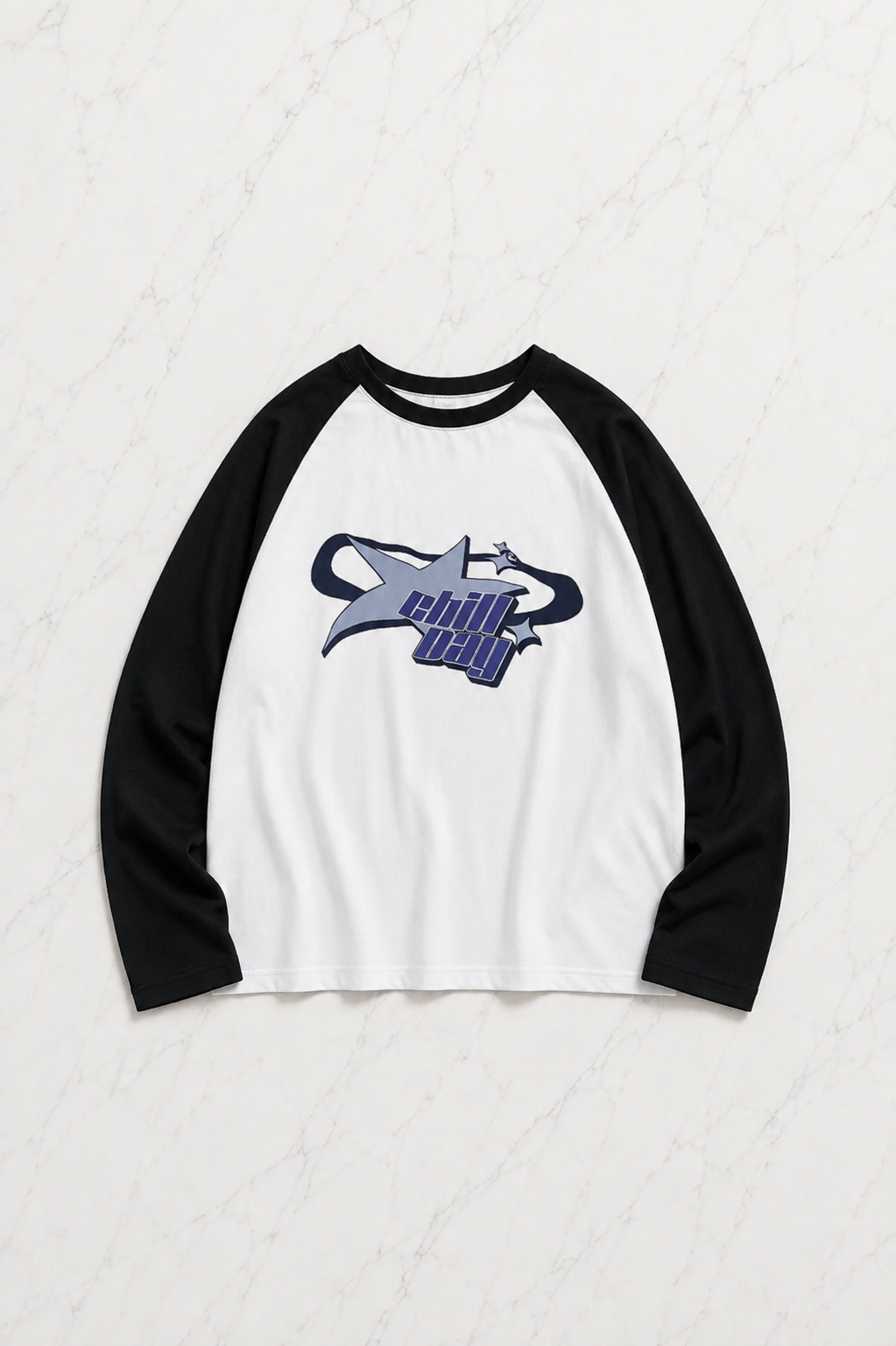 Beyaz Unisex Reglan Chill Day Uzun Kol T-Shirt
