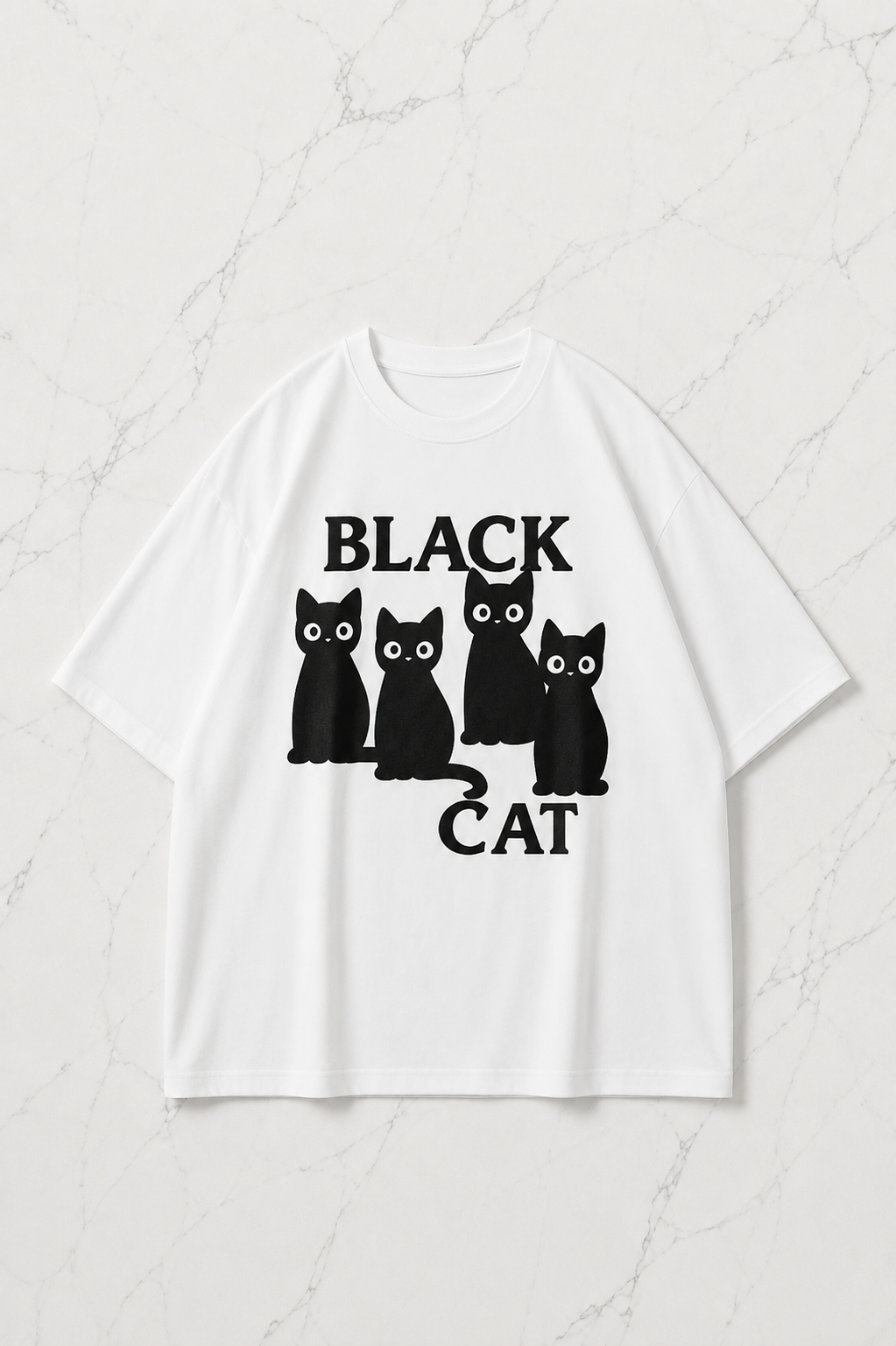 Black Cat Oversize Unisex T-shirt