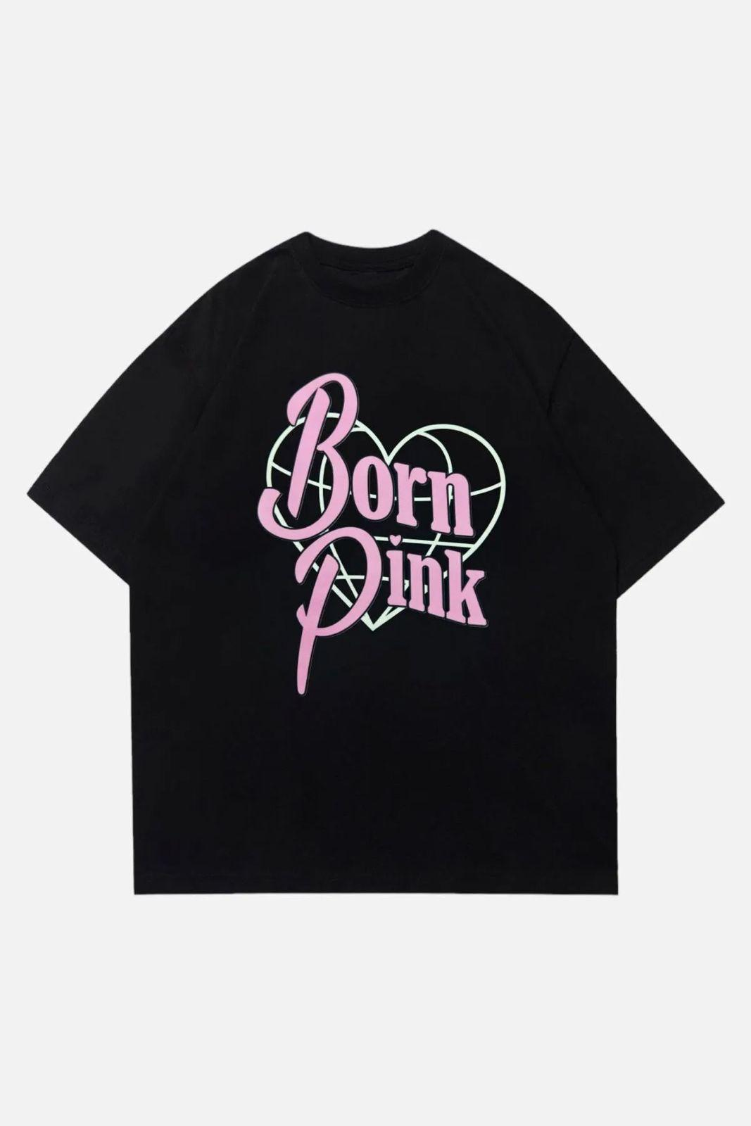 Born Pink Detail Oversize Unisex T-shirt