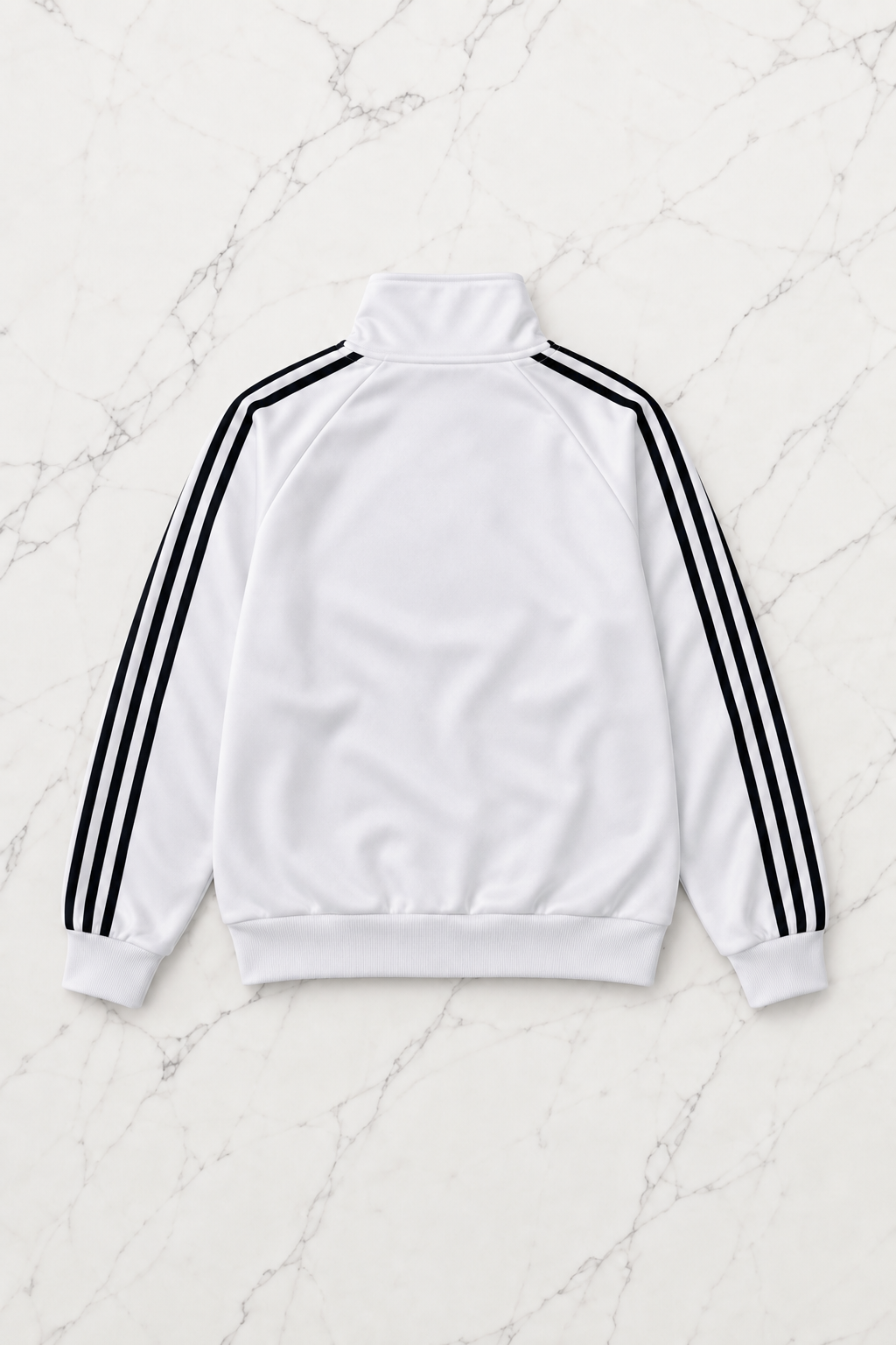 Çizgili Flower Beyaz Oversize Unisex Ceket
