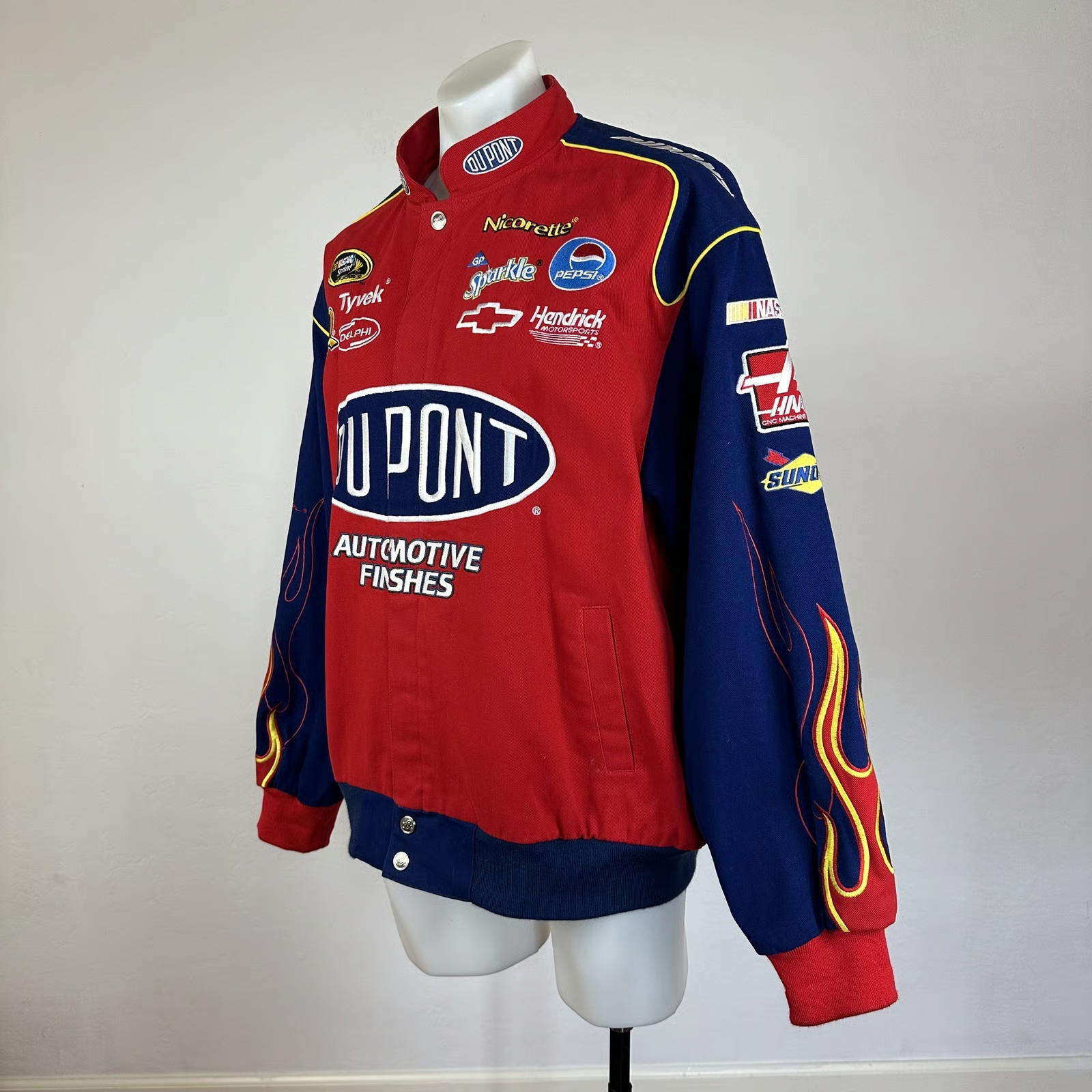 Vintage Jeff Gordon Yarış Snap Ceket - 