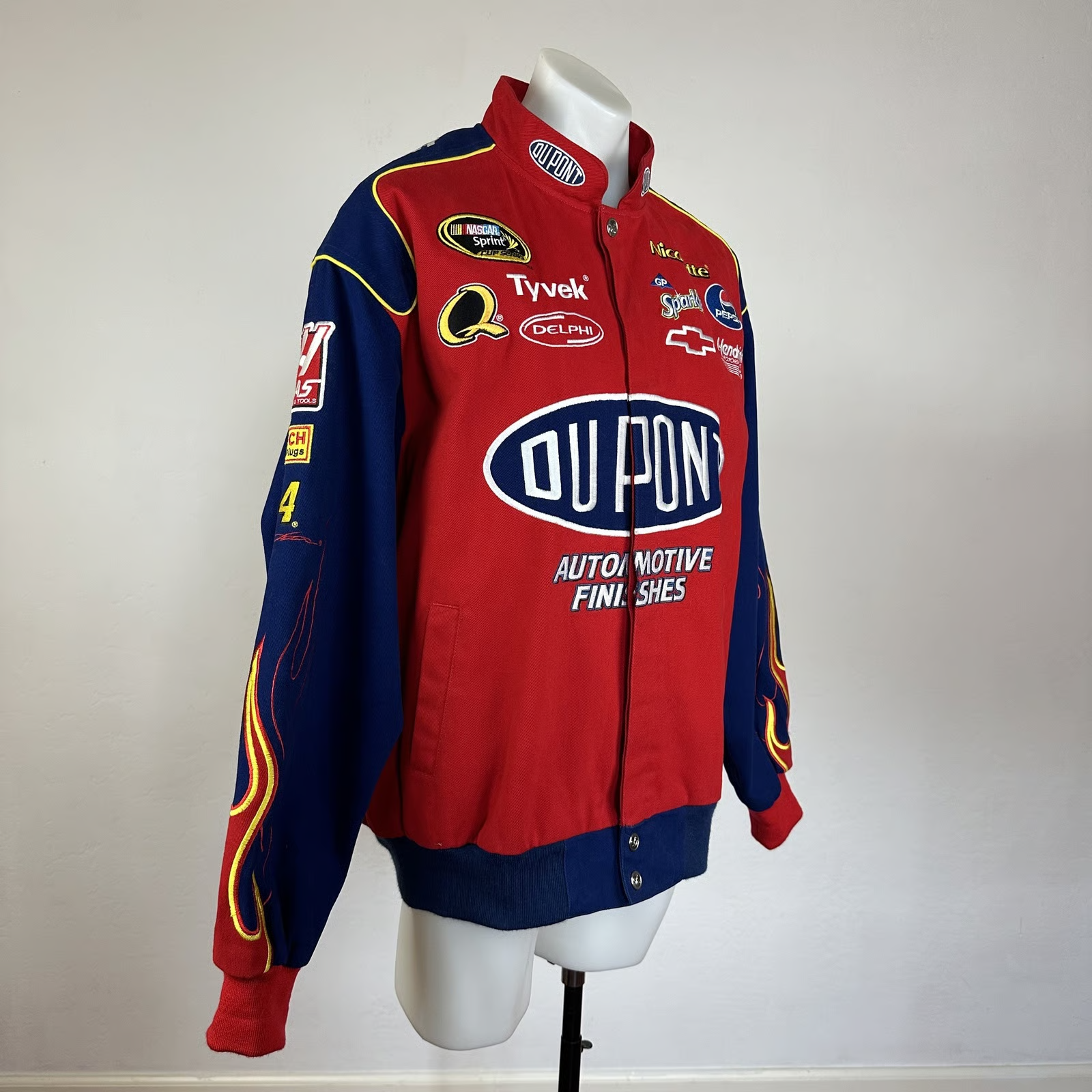 Vintage Jeff Gordon Yarış Snap Ceket - 