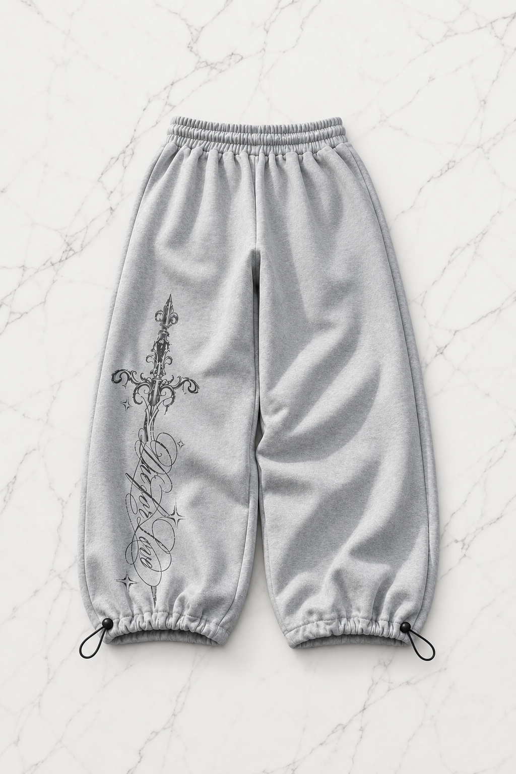Defeat Gothic Detaylı Baggy Unisex Eşofman Altı