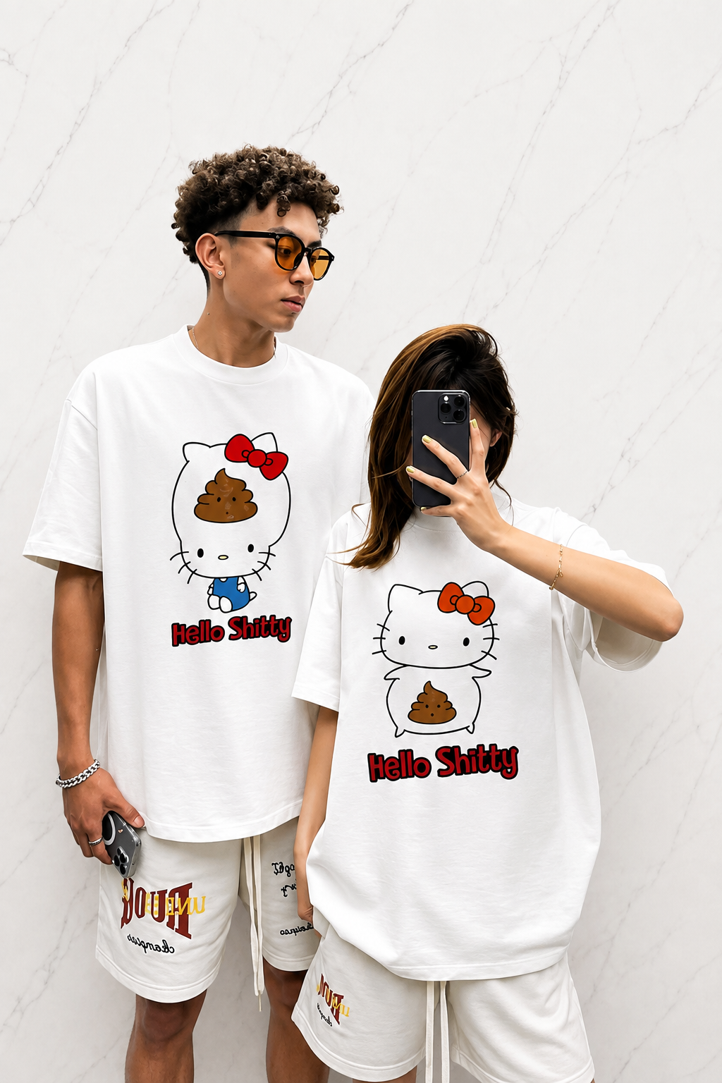 (Erkek) Hello Shitty Oversize Unisex T-shirt