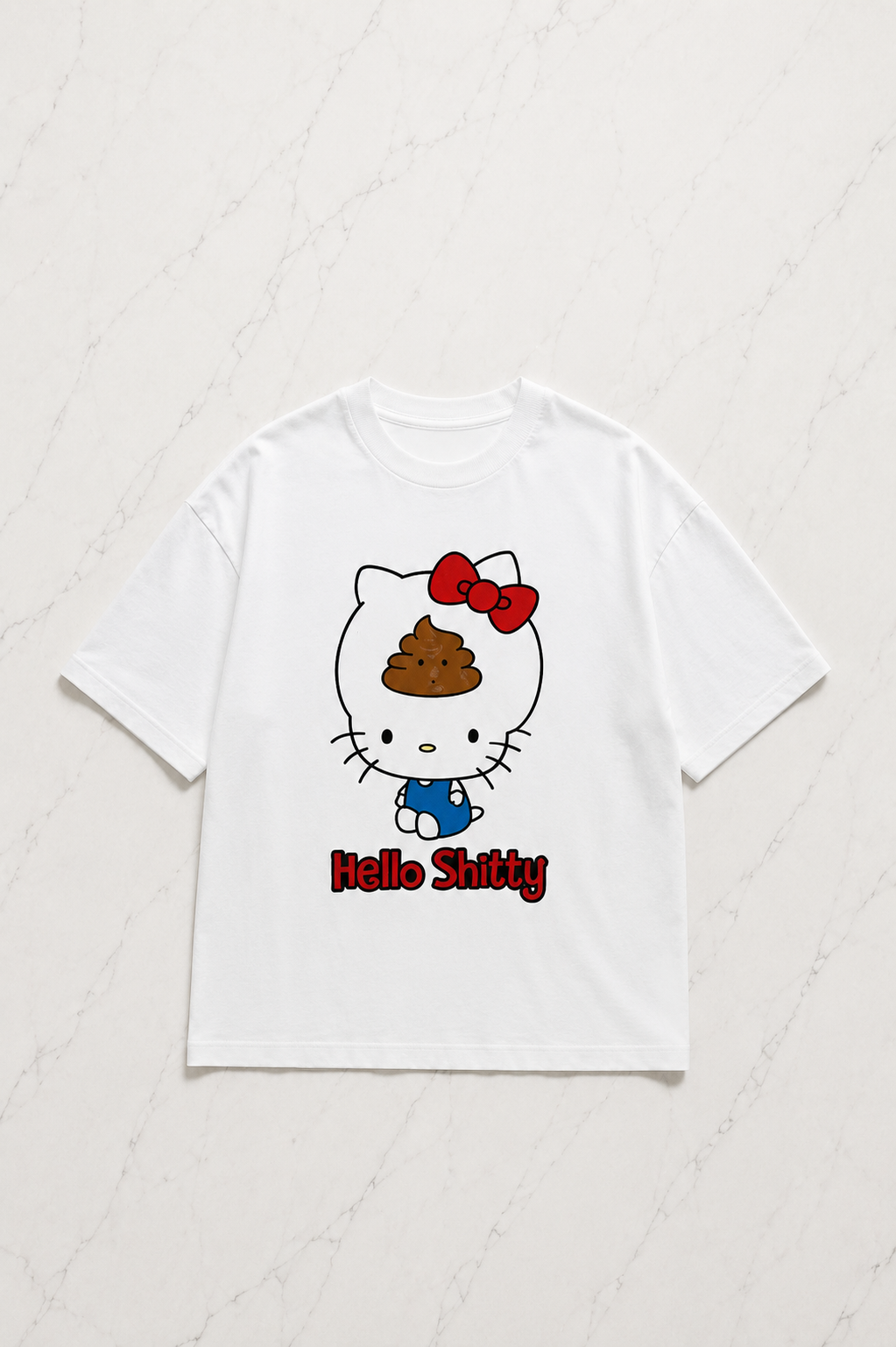 (Erkek) Hello Shitty Oversize Unisex T-shirt