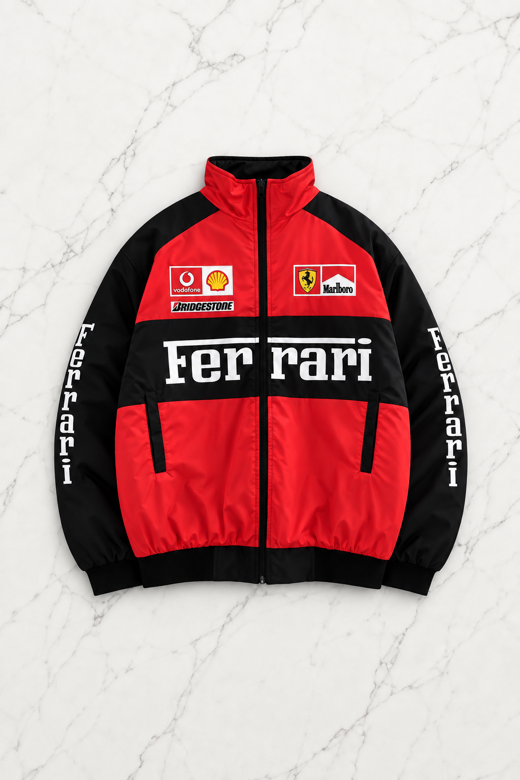 Ferrari 2S Desenli Unisex Bomber Ceket