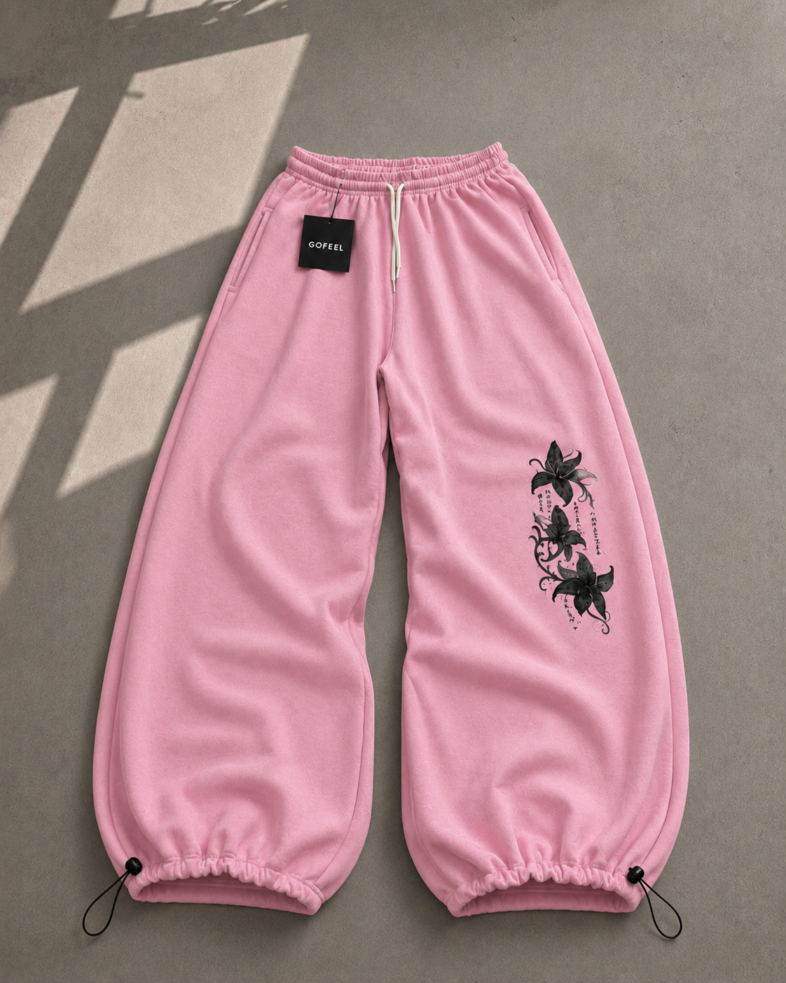 Flower Baggy Kalıp Unisex Eşofman Altı