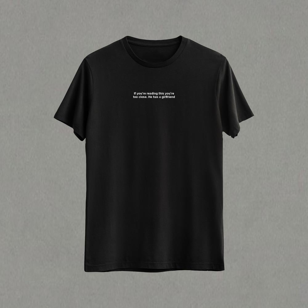 Girlfriend Baskılı Siyah Unisex Oversize T-shirt