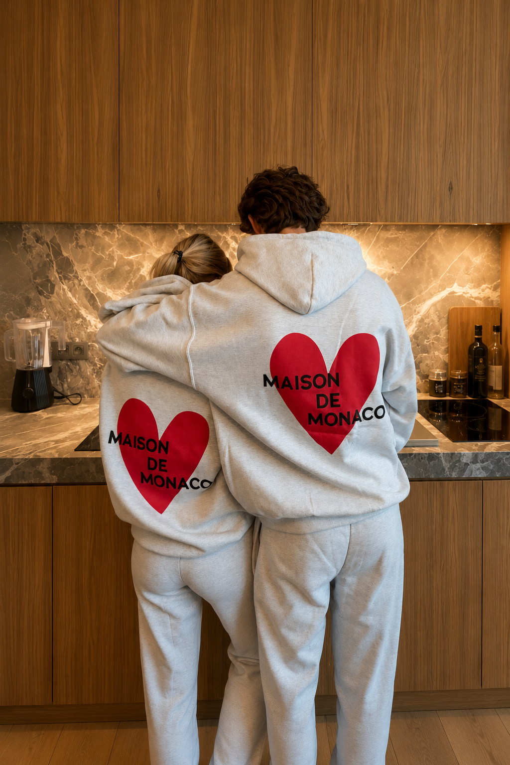 Grey Sırt Heart Maıson Sweatshirt