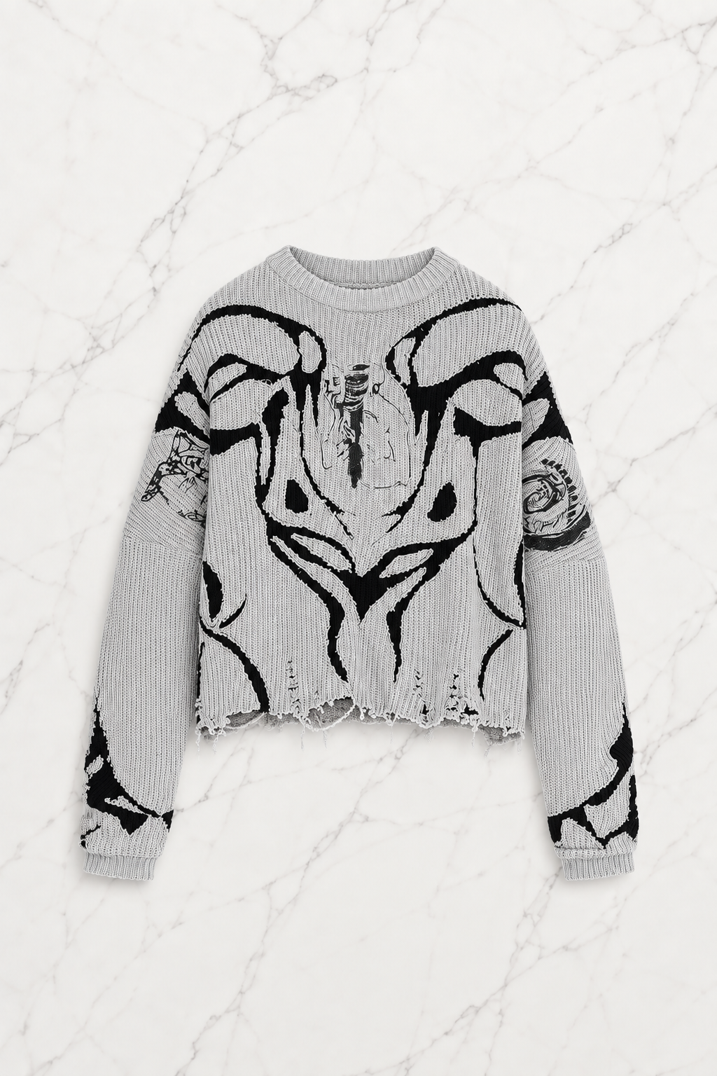 Gri Vintage Aesthetic Selves Oversize Kazak