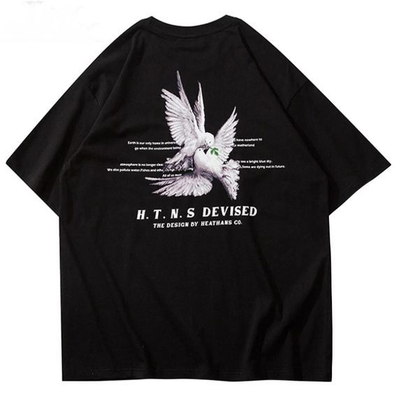 H.T.N.S Devised Detaylı Oversize Unisex T-shirt