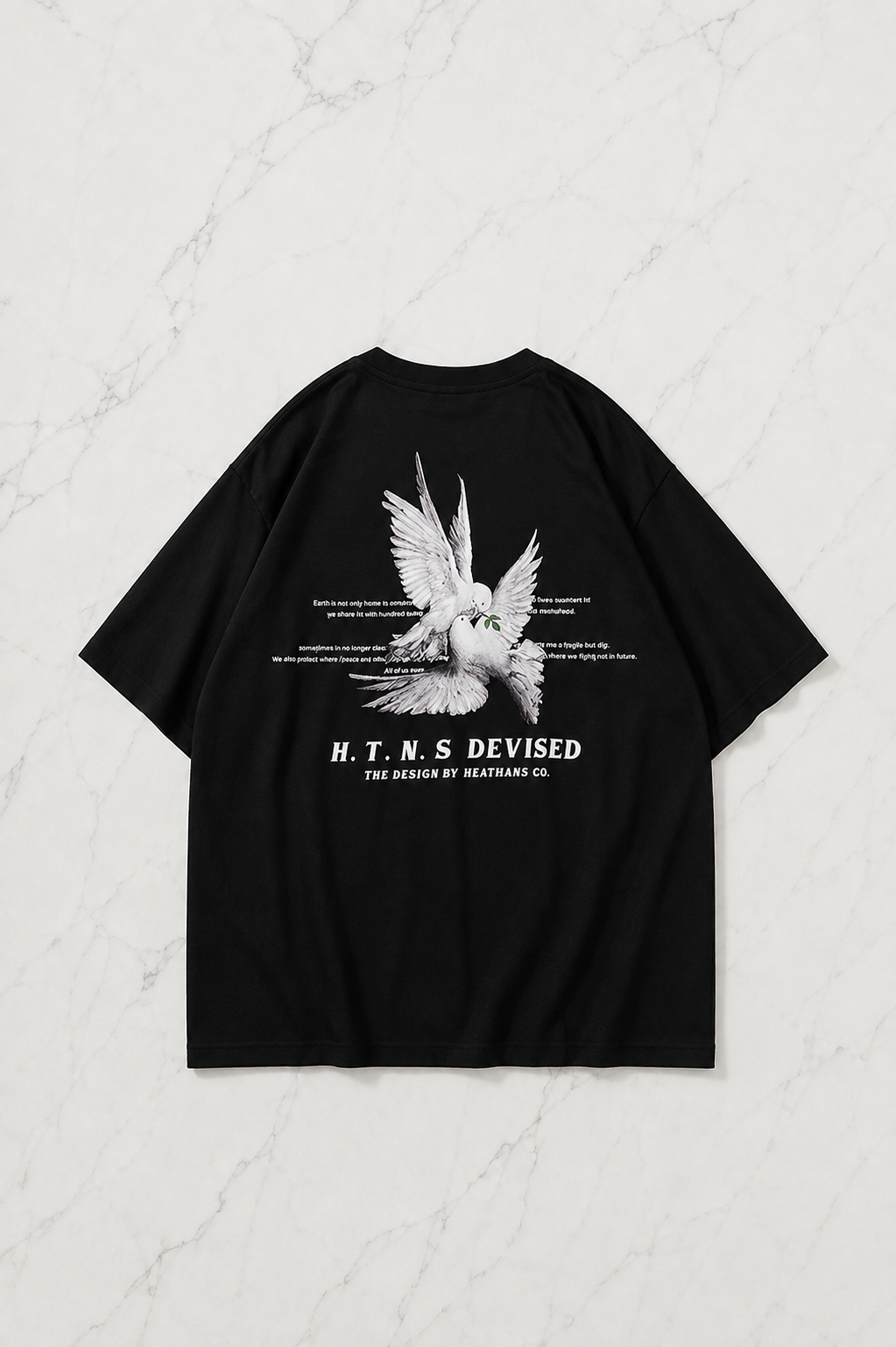 H.T.N.S Devised Detaylı Oversize Unisex T-shirt