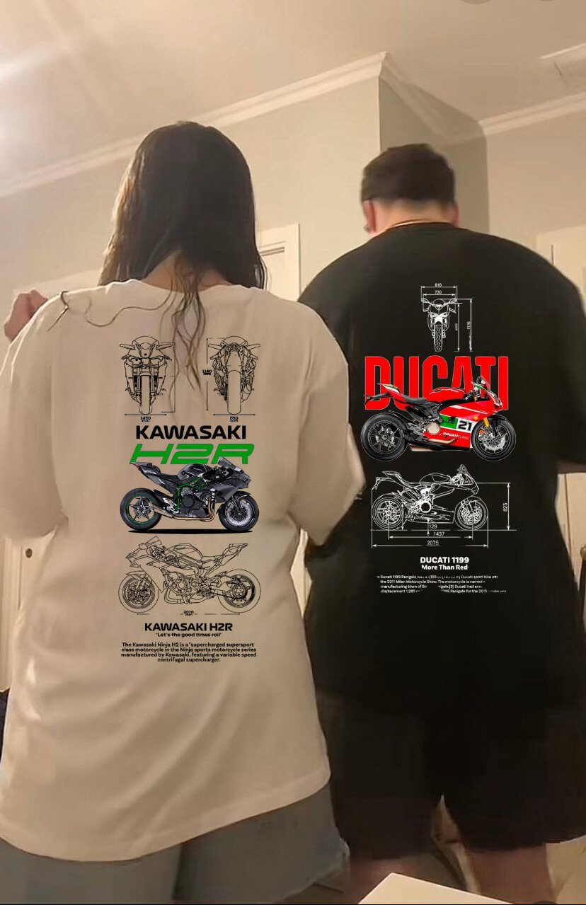 H2R & DUCATİ Detail Oversize Unisex T-Shirt