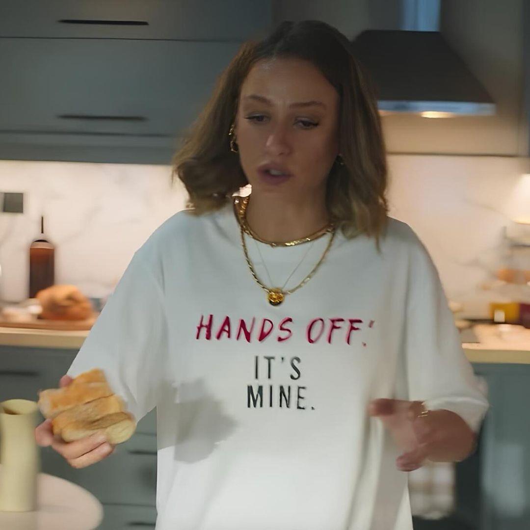 Hands Off Detail Oversize Unisex T-shirt